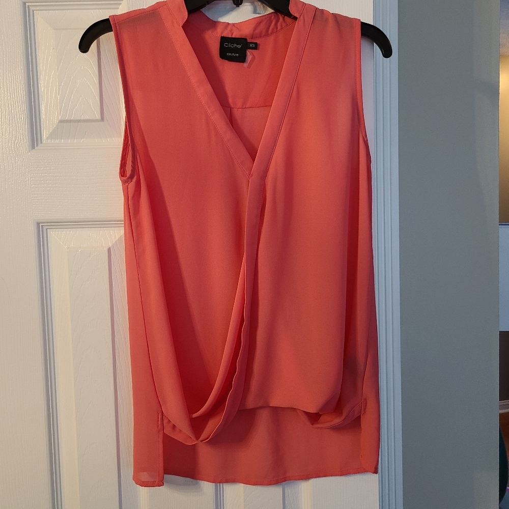 Sheer pink blouse